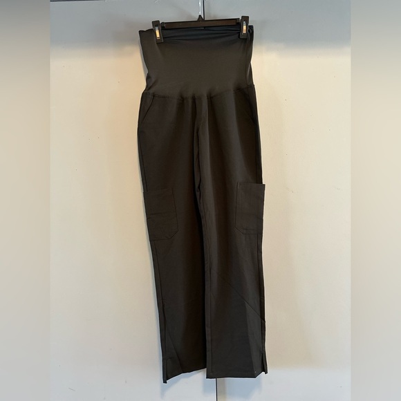 mandala Pants - Mandala - MATERNITY - Black Wide-Leg Pants (Size S)